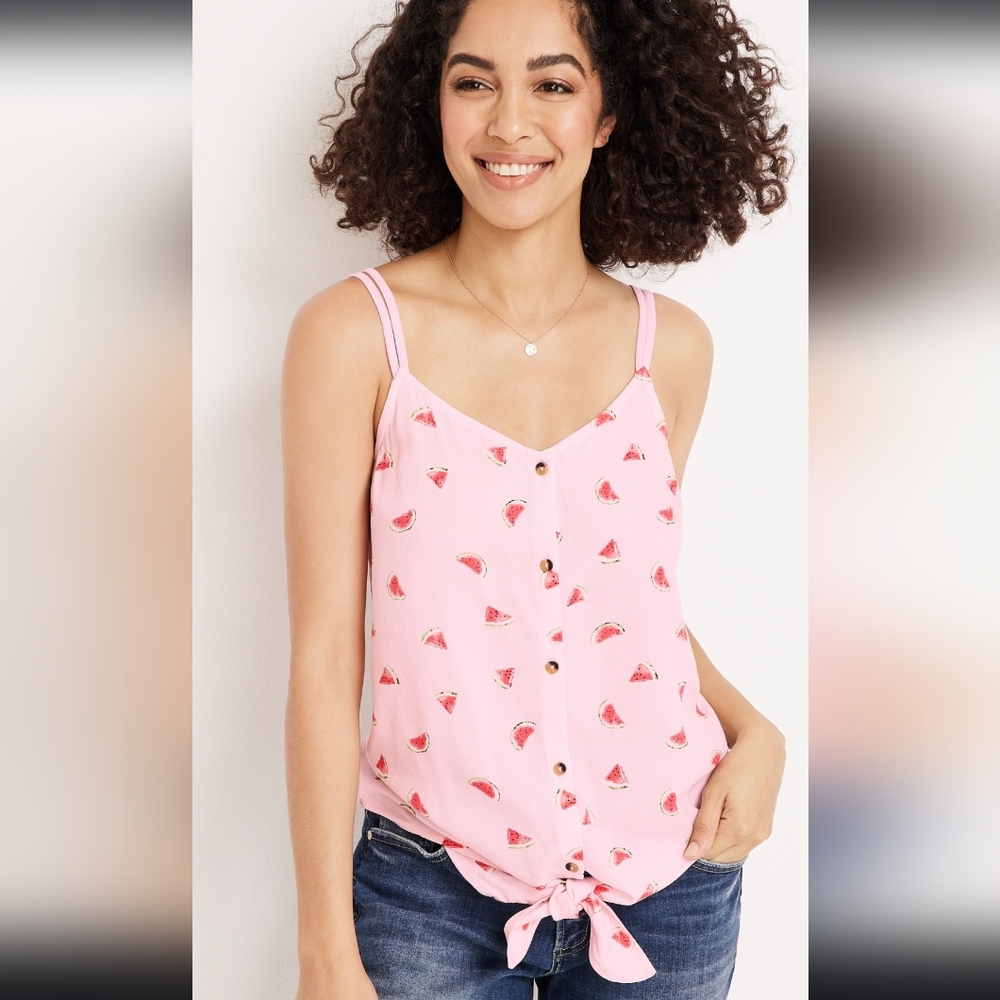 Maurices, Large, Button Front Watermelon Cami